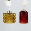 HALLAMPOR, 2 st, glas, 1900-talets andra hälft