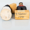 FIGURER, 4 st, snidat trä, 1900-tal, bla signerade