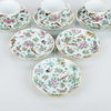 KOPPAR MED FAT, 6 st, porslin, Kina, 1800-tal
