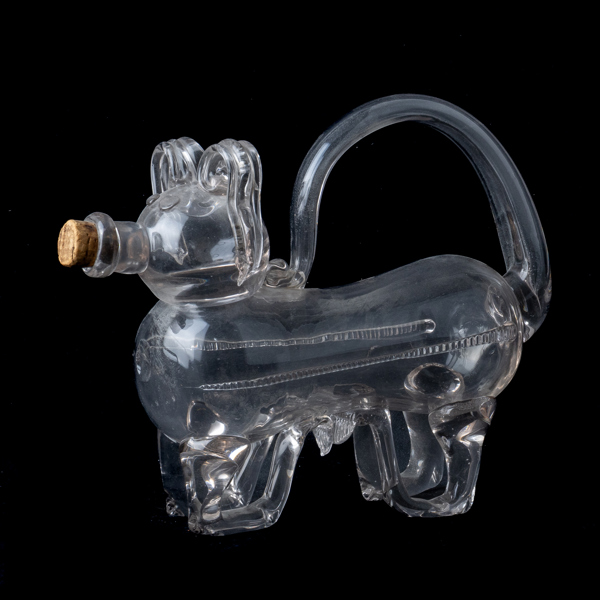 KARAFF, glas, sk fyllesvin, 1900-tal