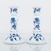 LJUSSTAKAR, 1 par, porslin, Blue Danube, Japan, 1900-tal