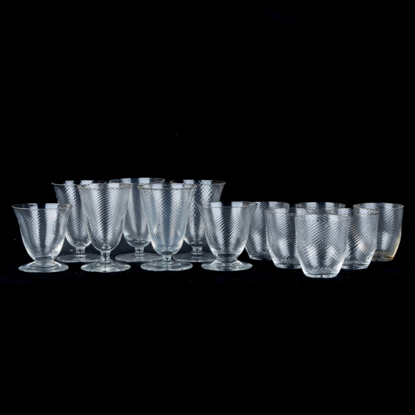 SERVISGLAS, 13 del, sannolikt "Turbin", Reijmyre, 1900-talets mitt