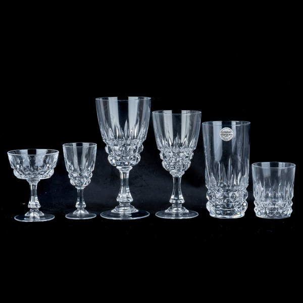 SERVISGLAS, 41 del, Cristal d'Arques, Frankrike, 1900-talets andra hälft