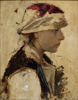 OIDENTIFIERAD KONSTNÄR, olja på pannå, 1800-/1900-tal, signerad Morelli