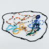SAMLING HALSBAND, sten och glas, 1900-tal