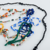 SAMLING HALSBAND, sten och glas, 1900-tal