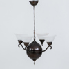 TAKPLAMPA, patinerad metall, 1920-/30-tal