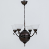 TAKPLAMPA, patinerad metall, 1920-/30-tal