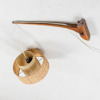 VÄGGLAMPA, teak, 1900-talets mitt