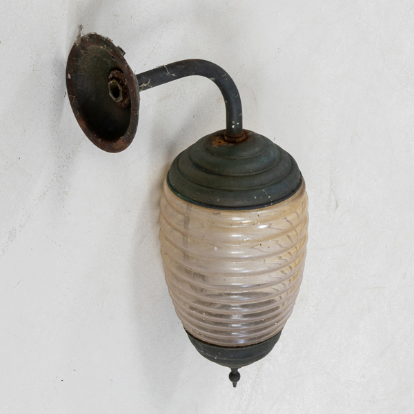 FASADBELYSNING, patinerad metall och glas, 1900-talets mitt