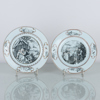 TALLRIKAR, 2 st, porslin, Qianlong (1736-1795)