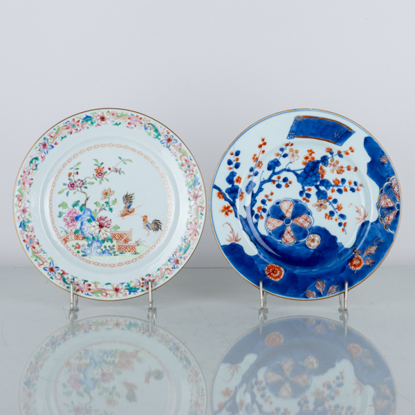 TALLRIKAR, 2 st, porslin, Kina, 1700-/1800-tal