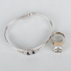 ARMBAND OCH RING, silver, 1900-tal