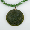COLLIER MED HÄNGE, jade och sterlingsilver, 1900-tal