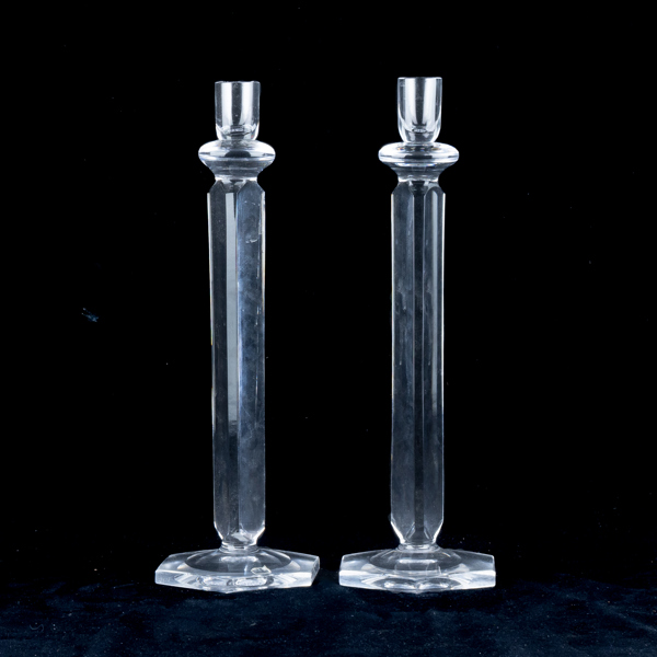 VICKE LINDSTRAND, 1 par ljusstakar, glas, Kosta Boda, 1900-talets andra hälft