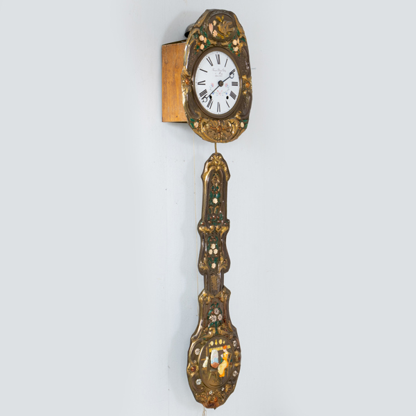 VÄGGUR, bemålad metall, 1800-tal