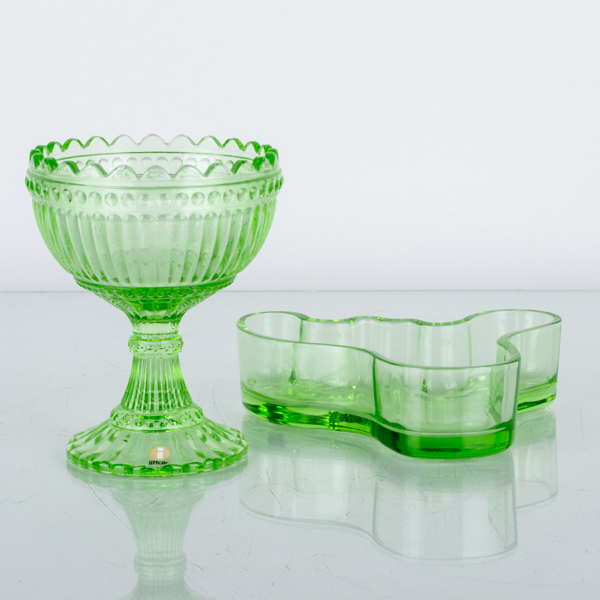 SKÅL SAMT SKÅL PÅ FOT, glas, Iittala, 2000-tal 