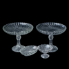 SKÅL SAMT SKÅLAR PÅ FOT, 3 st, glas, 1900-tal