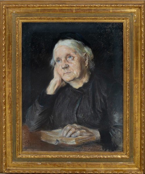 ALF WALLANDER (1862-1914), pastell, signerad