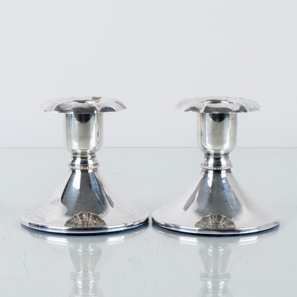 LJUSSTAKAR, 1 par, silver, 1939