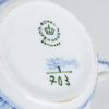 ROYAL COPENHAGEN, 6 st chokladkoppar med fat och assietter, porslin, "Musselmalet", nr 703 samt 573