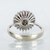 RING, 18k vitguld, med briljantslipade och åttkantslipade diamanter, sannolikt 1900-talets andra hälft
