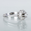 RING, 18k vitguld, med briljantslipade diamanter, sannolikt 1900-talets andra hälft