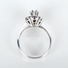 RING, 18k vitguld, med briljantslipade diamanter, sannolikt 1900-talets andra hälft