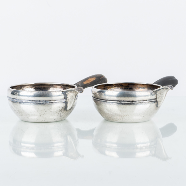 SÅSSNIPOR, 1 par, silver, Christian F Heise, Danmark, 1900-talets första hälft