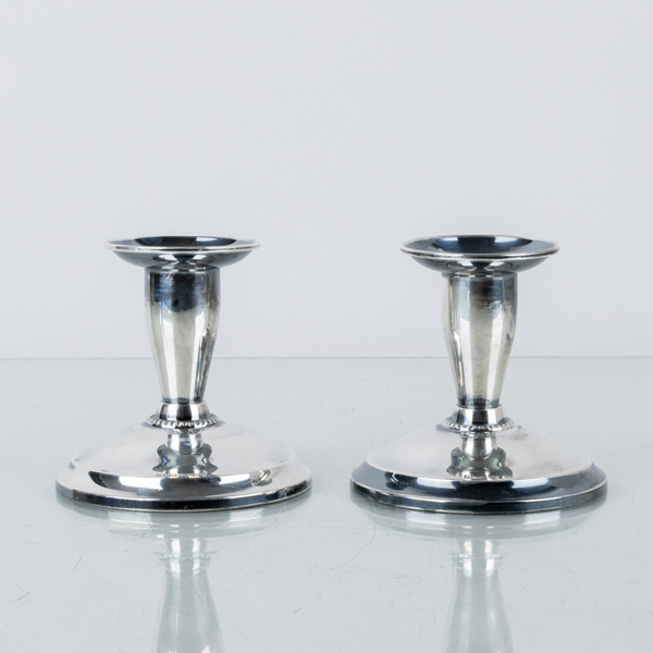 LJUSSTAKAR, 1 par, silver, Tesi, Göteborg 1967-68