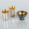 PUNCHMUGG SAMT SUPKOPPAR, 1 par, silver, bla BEFA, 1900-tal