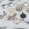 SAMLING SMYCKEN, 17 st, silver, 1900-tal