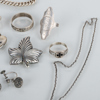 SAMLING SMYCKEN, 17 st, silver, 1900-tal