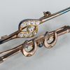 BROSCHNÅLAR, 4 st, förgyllt silver och odlade pärlor samt stenar, 1900-tal