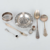 SAMLING SILVERFÖREMÅL, 8 st, silver, 1800-/1900-tal