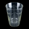 VAS, glas, 1900-tal, med etsad dekor av fåglar