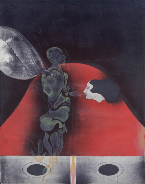  PAUL WUNDERLICH (1927-2010), färglitografi, signerad och daterad 23/60