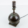 BORDSLAMPOR, 1 par, patinerad brons, art dèco, modell 58, GAB, 1930-tal