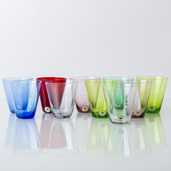 GLAS, 10 st, glas, "Mambo", Reijmyre glasbruk, 1900-talets mitt
