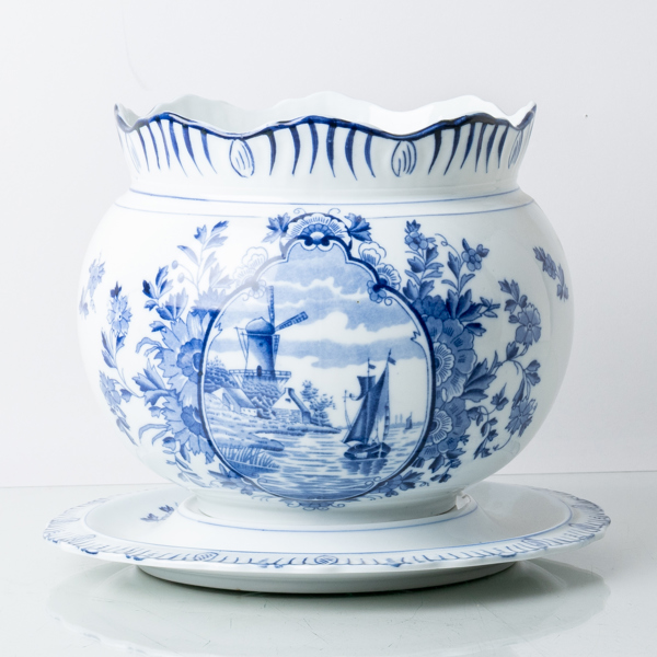YTTERFODER MED FAT, porslin, Delft, Holland, 1900-talets mitt