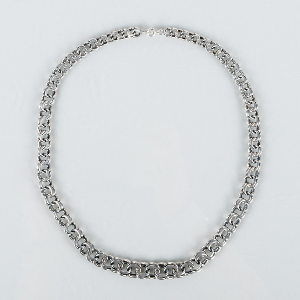 COLLIER OCH 1 PAR ÖRHÄNGEN, silver, bla Victor Janson, Lindesberg 1956