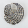 BROSCH, silver, med markasiter, 1900-talets första hälft