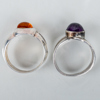 RINGAR, 2 st, silver, bla stämplar GEL, sannolikt 1900-talets andra hälft