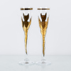 ULRICA HYDMAN-VALLIEN, 2 st champagneglas, "Goldie", Kosta Boda