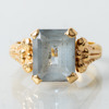 RING, 23k guld, med akvamarin, svenska stämplar 1920