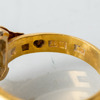 RING, 23k guld, med akvamarin, svenska stämplar 1920