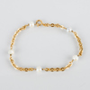 ARMBAND, 18k guld, med pärlor, tot vikt ca 5,4 g