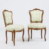 STOLAR, 1 par, rokokostil, 1900-talets första hälft, klädsel "Rosehip", Morris & Co,