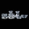 LJUSLYKTOR OCH LJUSSTKAR, 6 st, glas, bla Reijmyre glasbruk