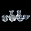 LJUSLYKTOR OCH LJUSSTKAR, 6 st, glas, bla Reijmyre glasbruk